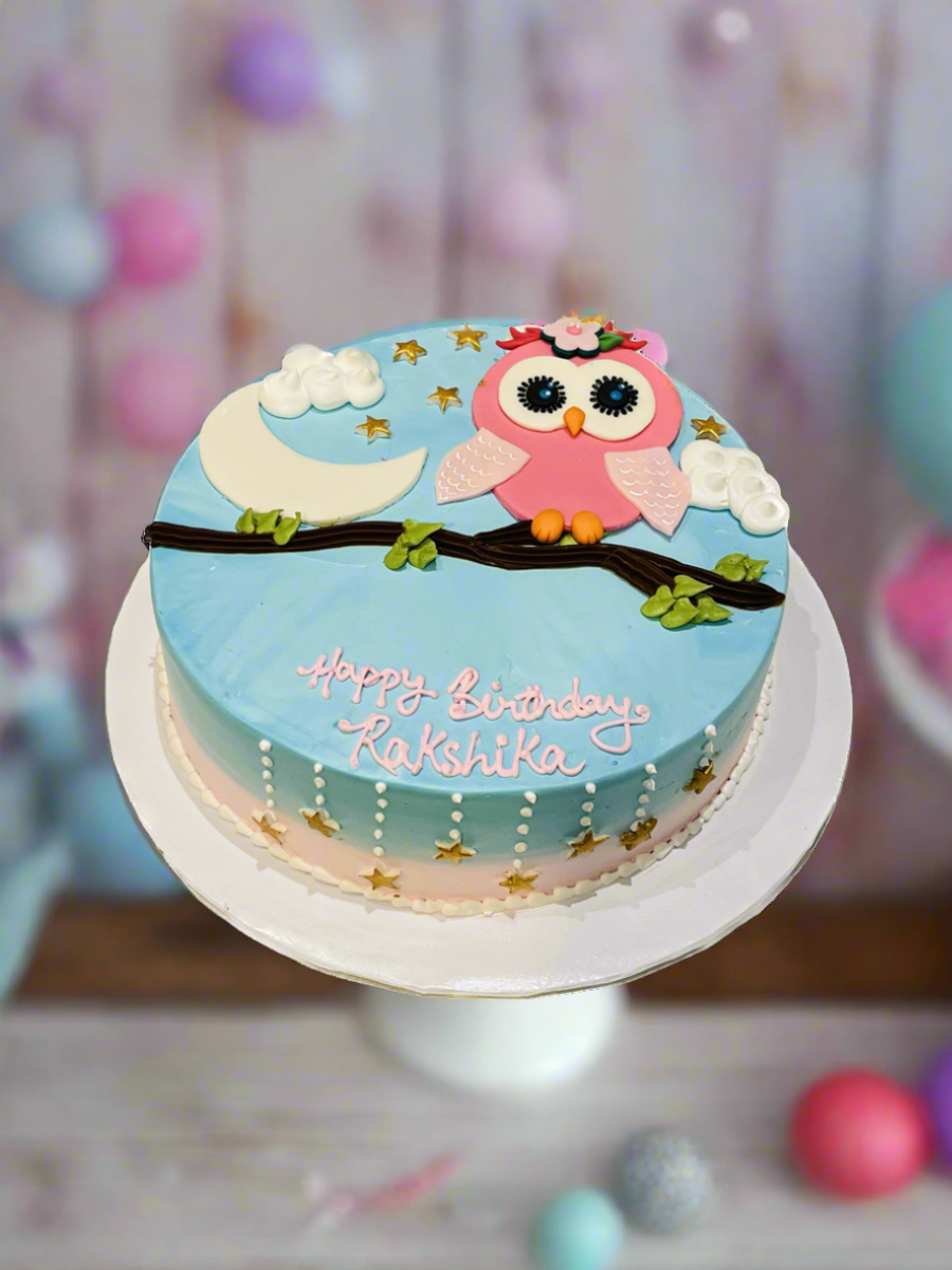 Owl Cream Cake