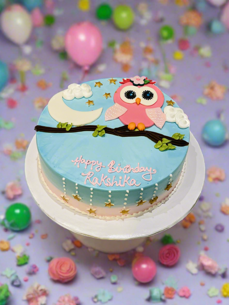 Owl Cream Cake