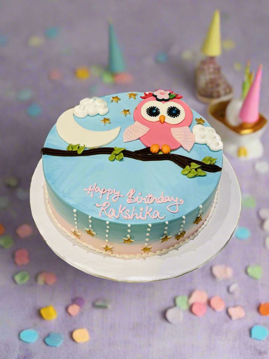 Owl Cream Cake