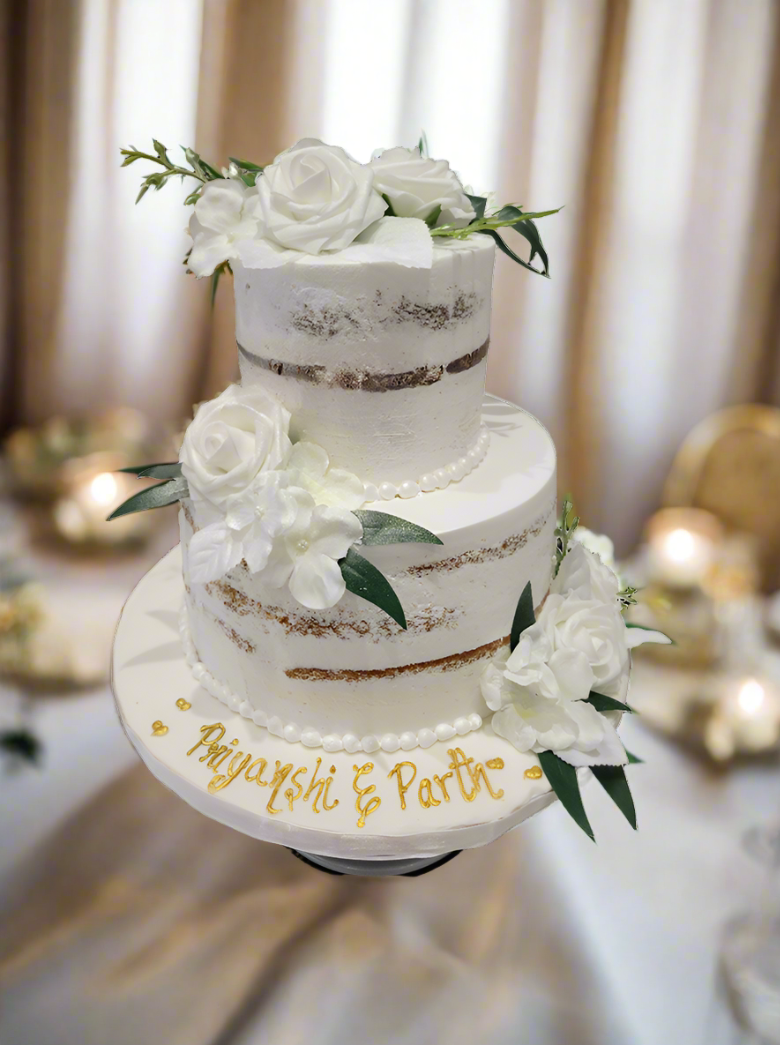 P & P Naked Flower Cake