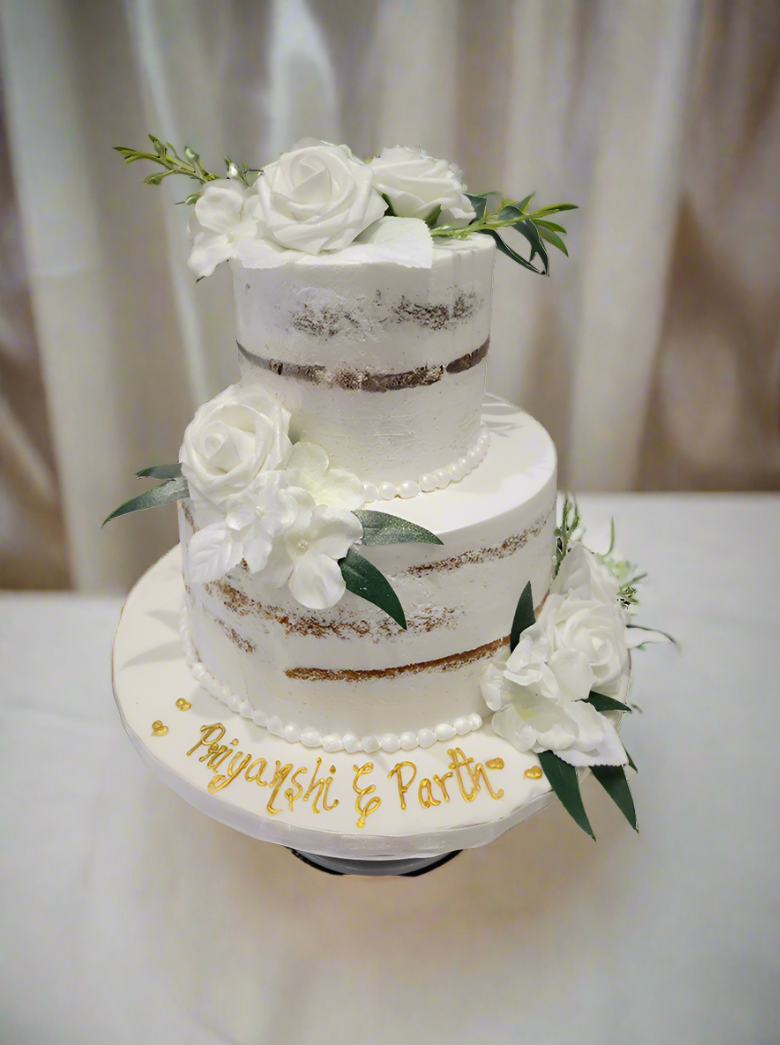 P & P Naked Flower Cake
