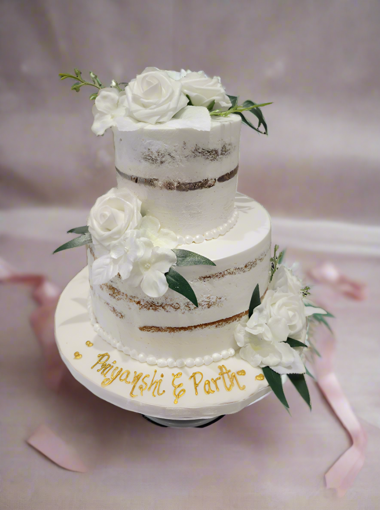 P & P Naked Flower Cake