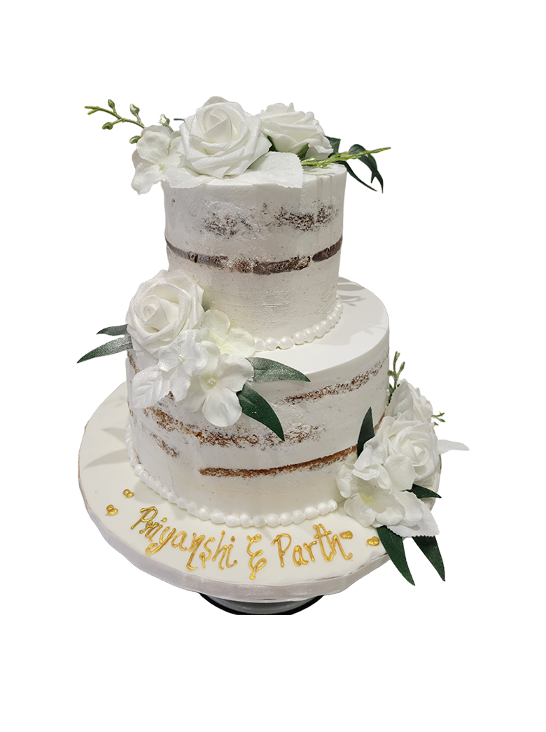 P & P Naked Flower Cake