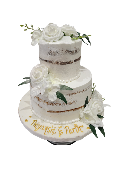 P & P Naked Flower Cake
