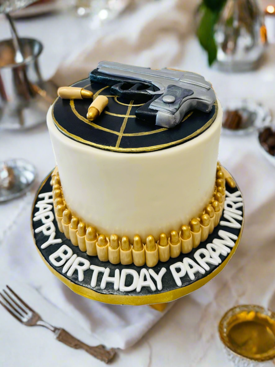 PARAM GUN FONDANT CAKE