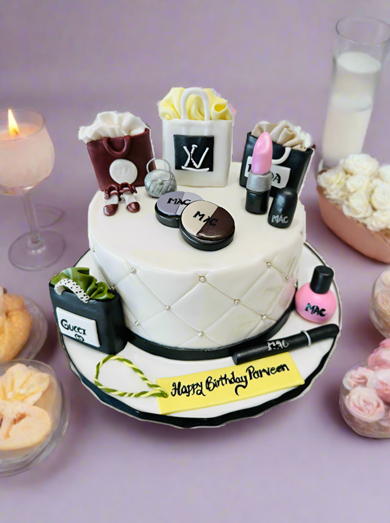 Parveen Makeup Fondant Cake