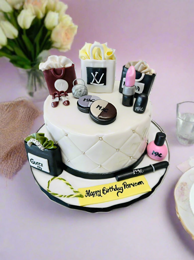 Parveen Makeup Fondant Cake