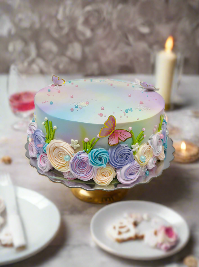 Pastel Garden Cake