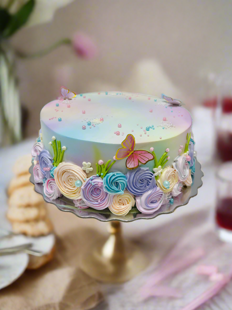 Pastel Garden Cake
