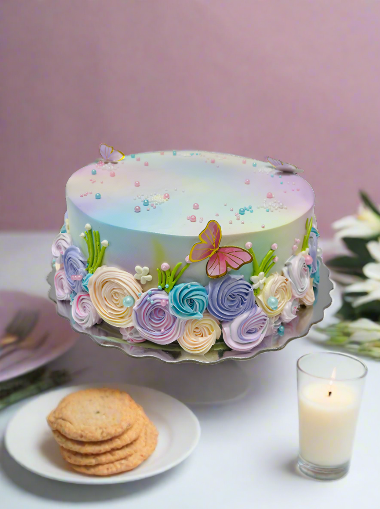 Pastel Garden Cake