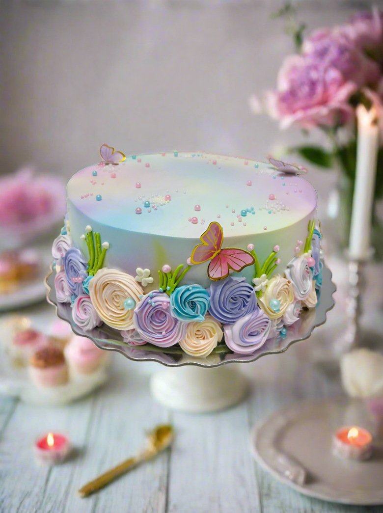 Pastel Garden Cake