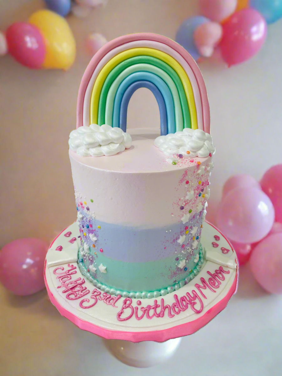Pastel Rainbow Cream Cake