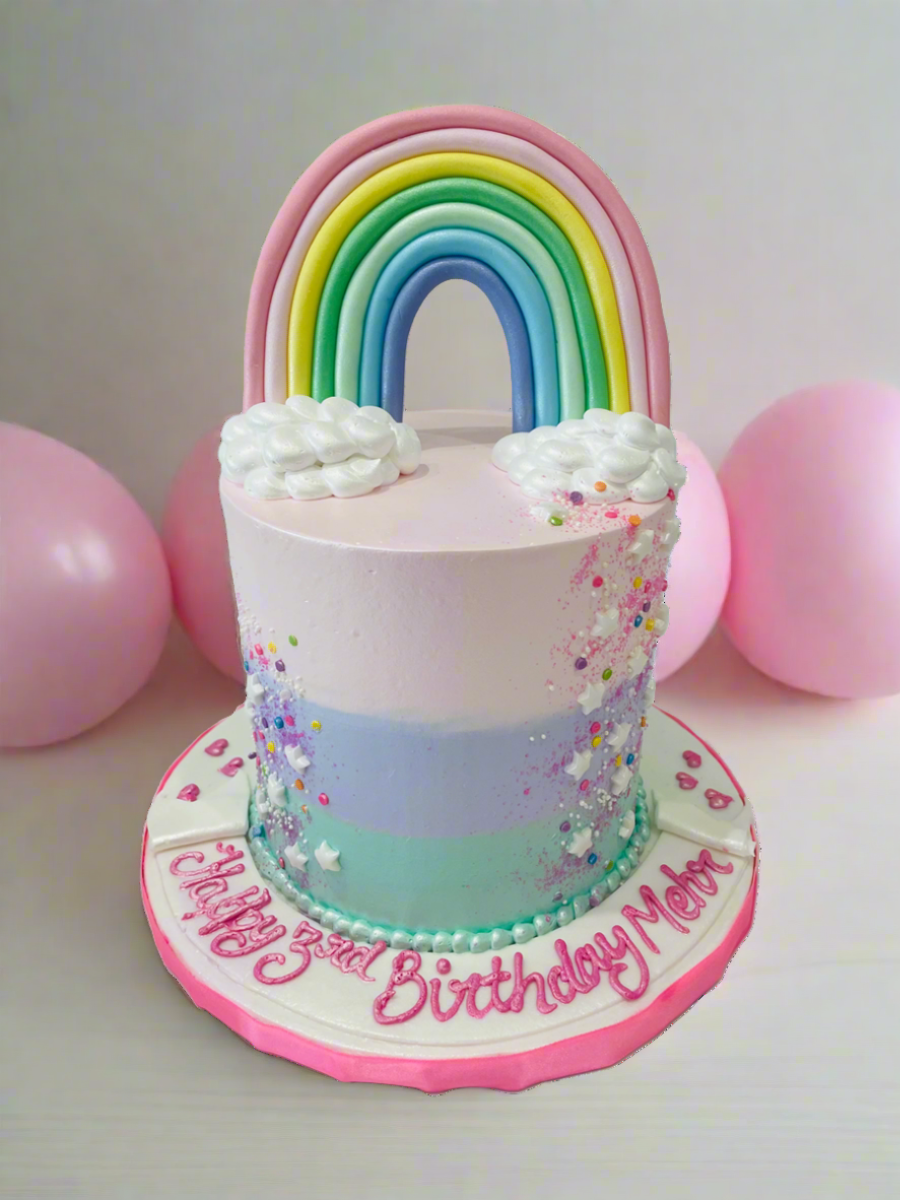 Pastel Rainbow Cream Cake