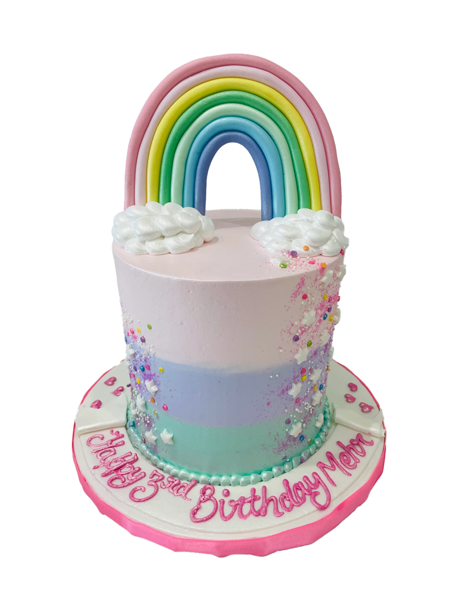 Pastel Rainbow Cream Cake