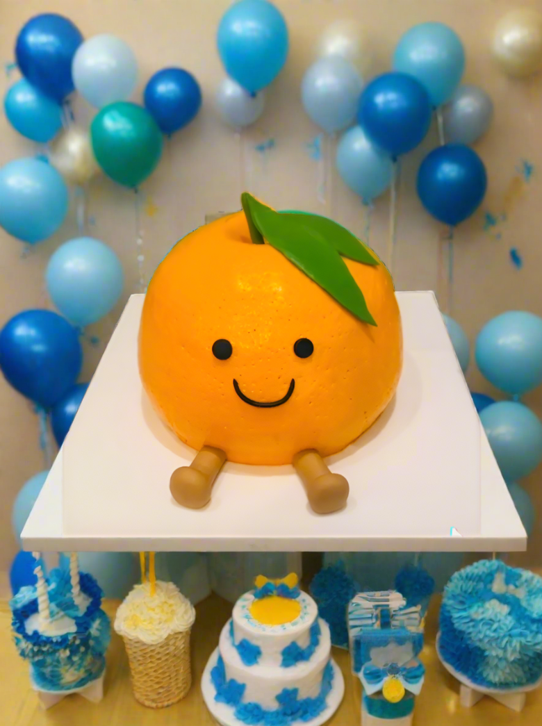 Cutie Pie Orange Birthday Cake