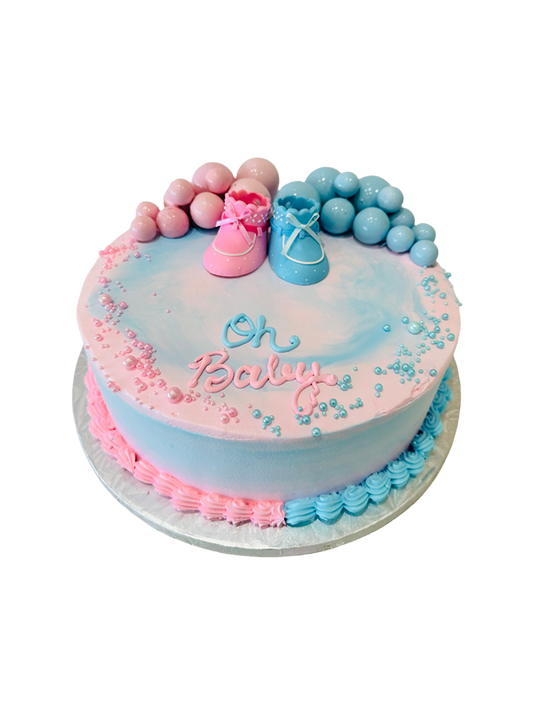 Pink & Blue Balls Cream Cake