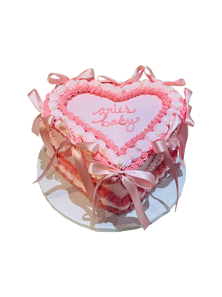 Pink Bow Vintage Cake