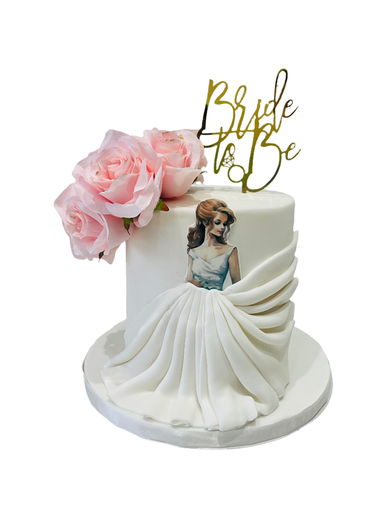 Pink Bride to Be Fondant Cake
