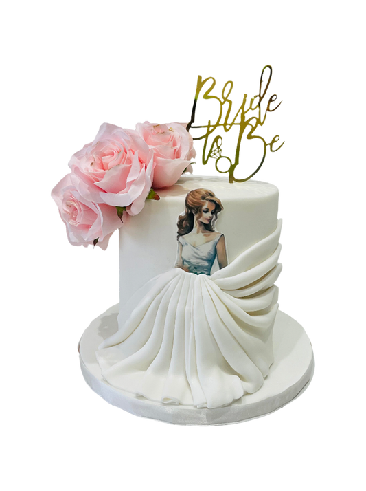Pink Bride to Be Fondant Cake