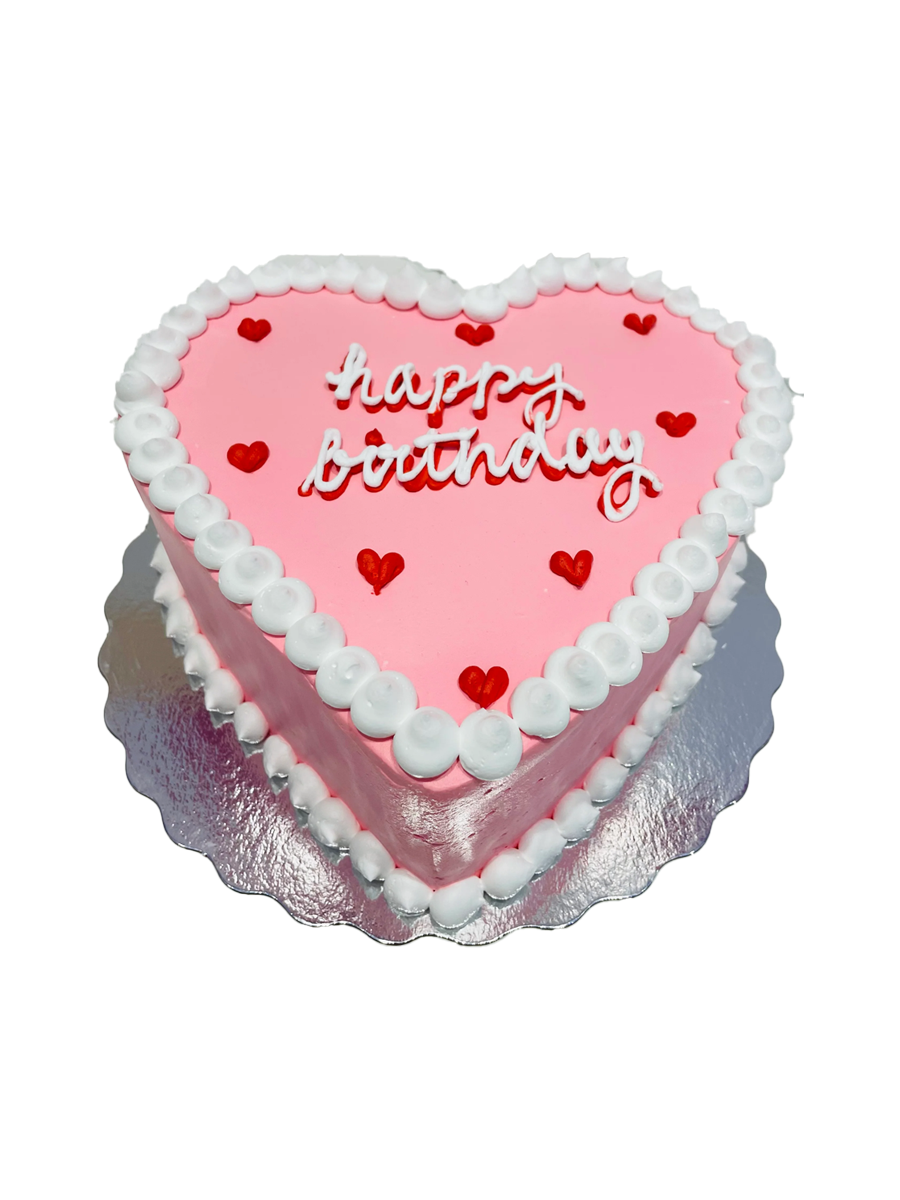 Pink Heart Blob Cake