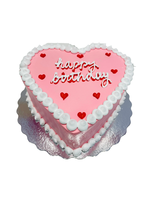 Pink Heart Blob Cake