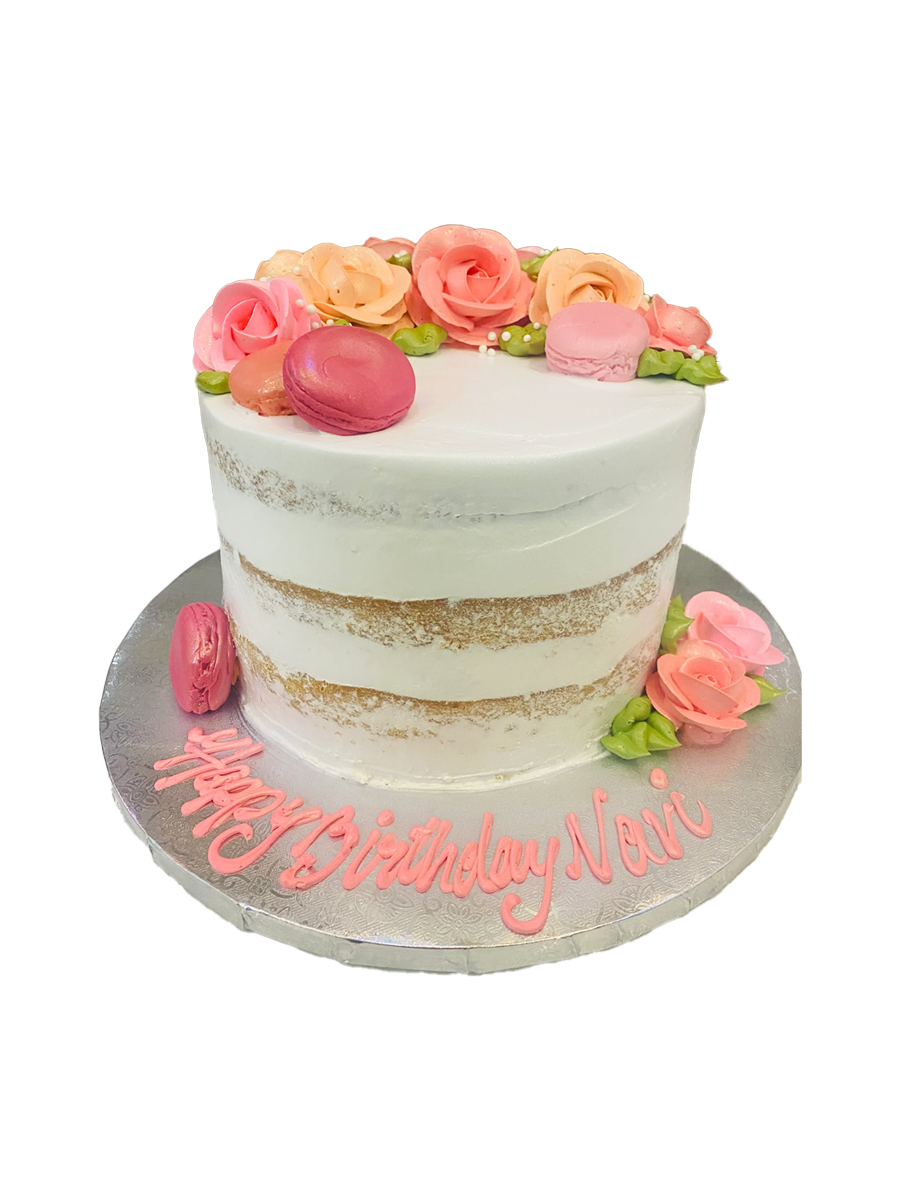 Pink & Peach Naked Cake