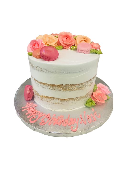 Pink & Peach Naked Cake