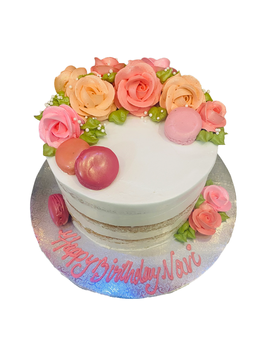 Pink & Peach Naked Cake