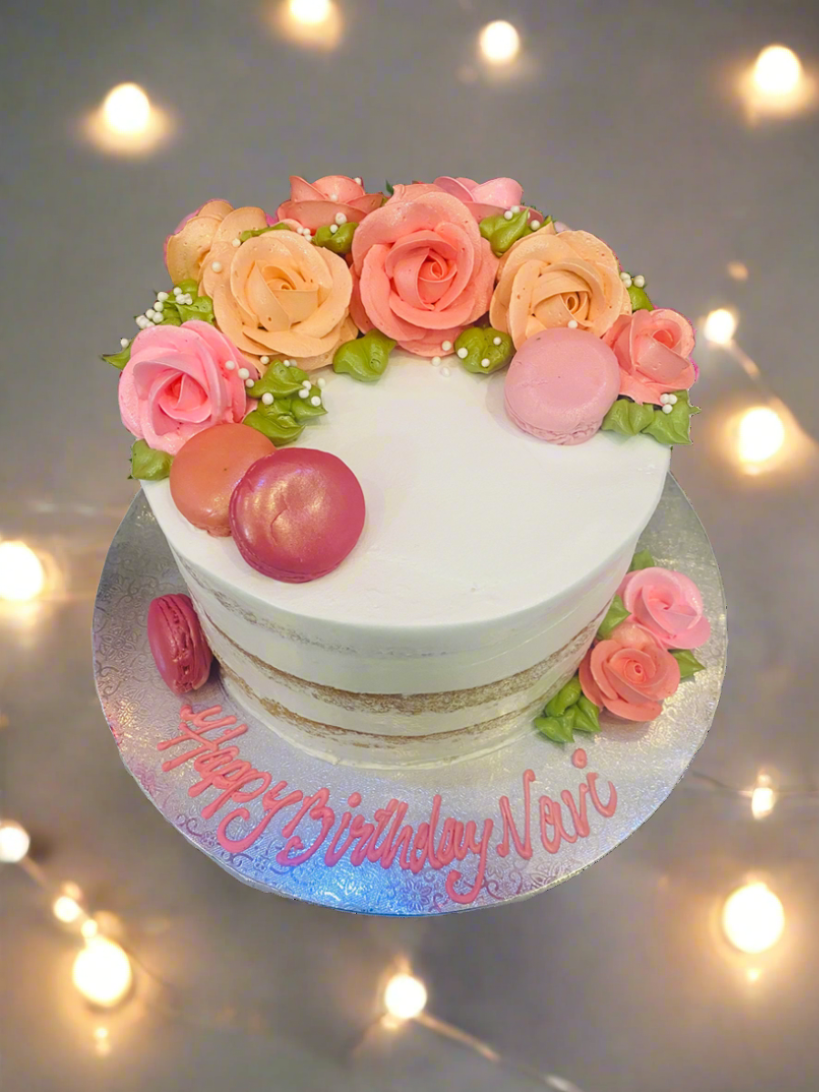 Pink & Peach Naked Cake