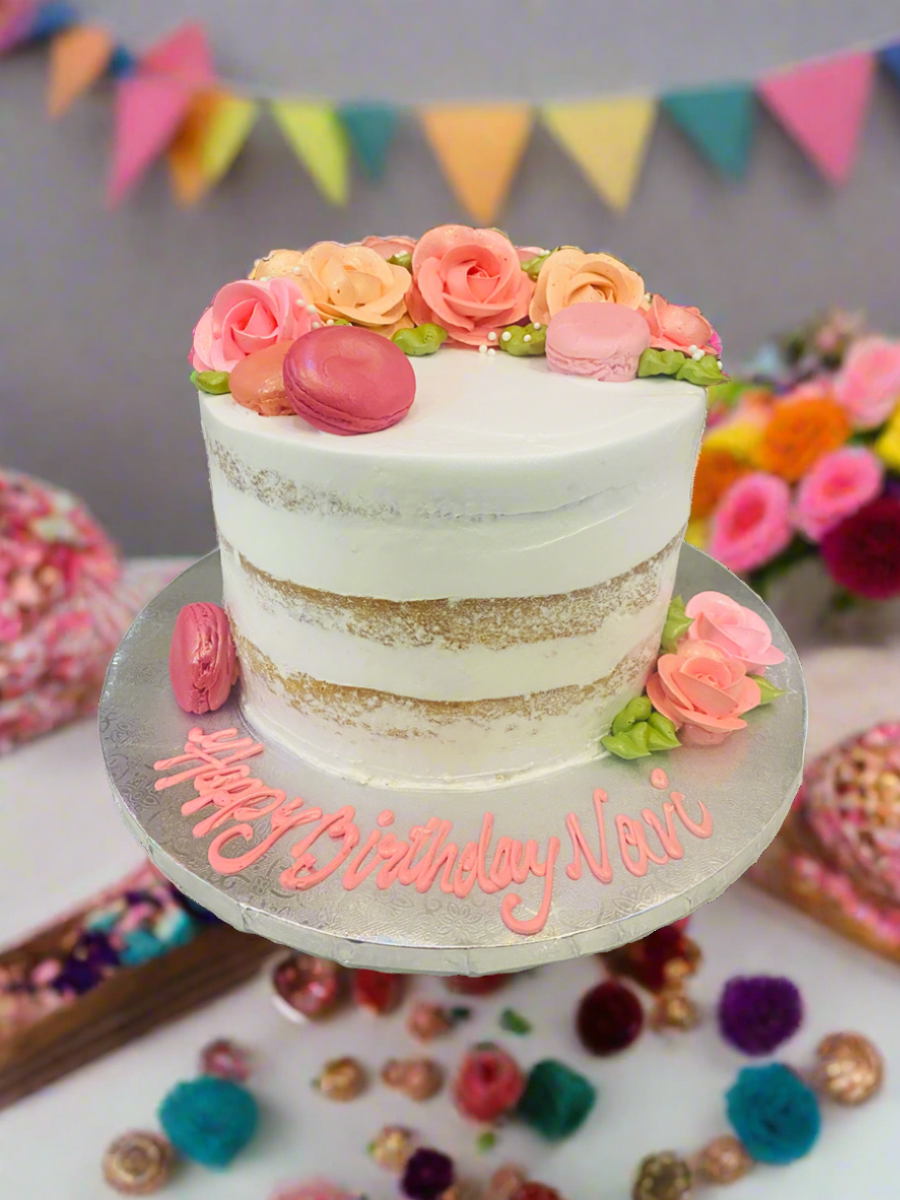 Pink & Peach Naked Cake