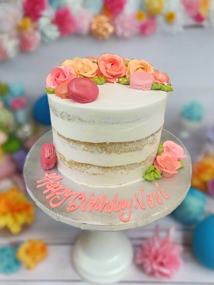 Pink & Peach Naked Cake