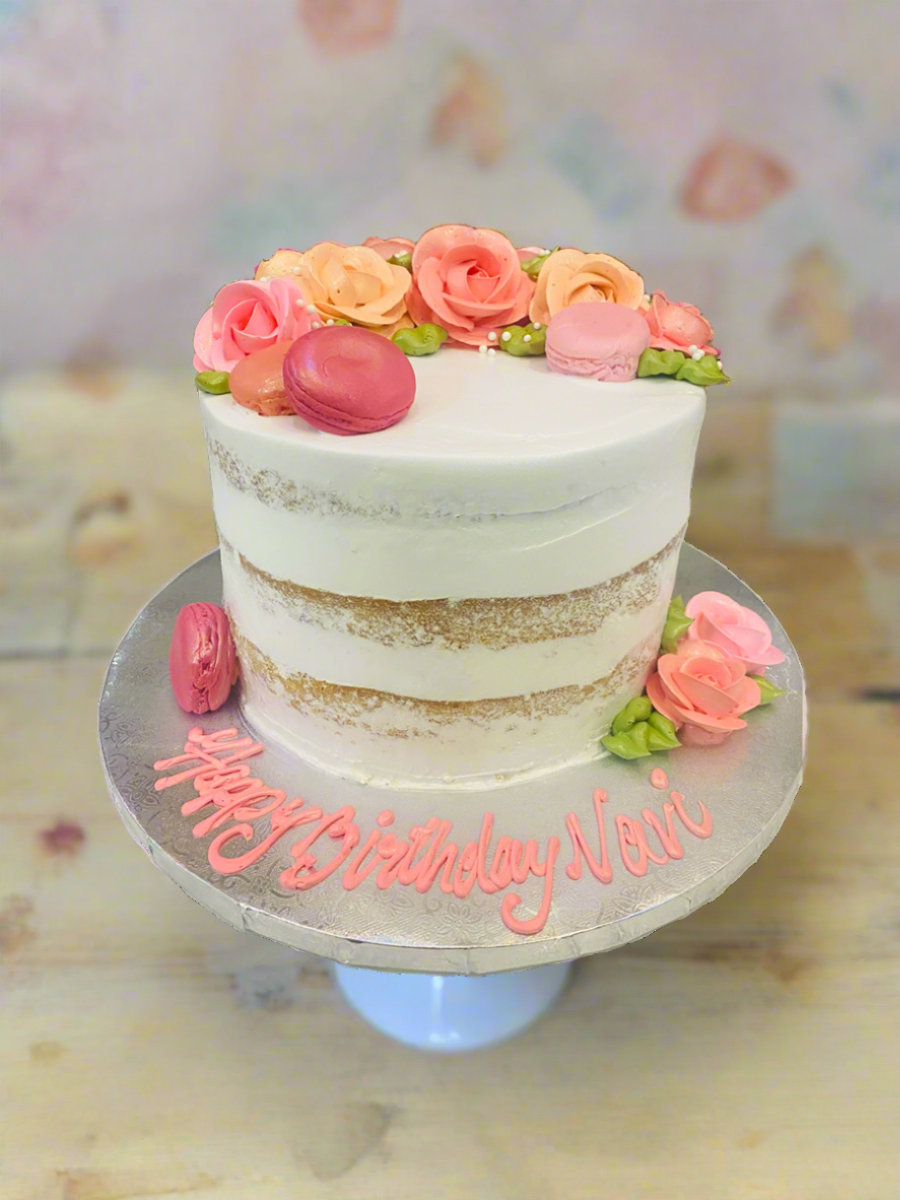 Pink & Peach Naked Cake