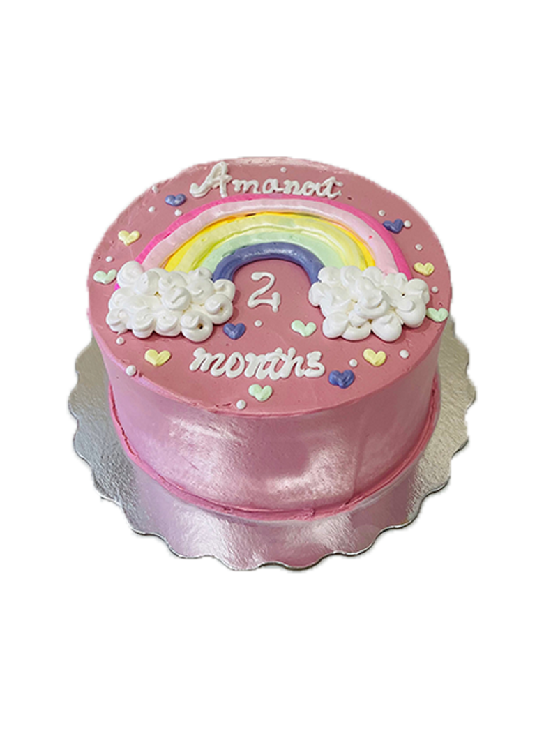 Pink Rainbow Cream Cake