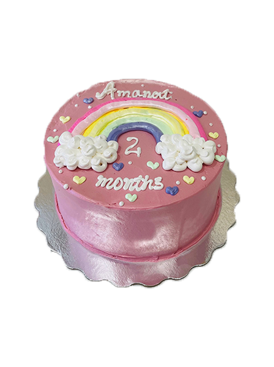 Pink Rainbow Cream Cake