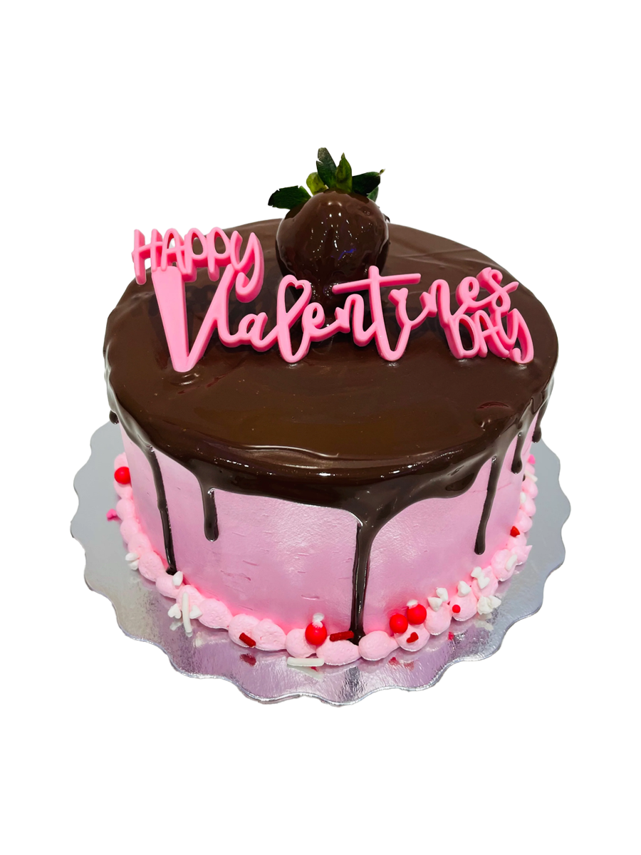 Pink Strawberry Choco Cake