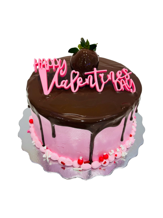 Pink Strawberry Choco Cake