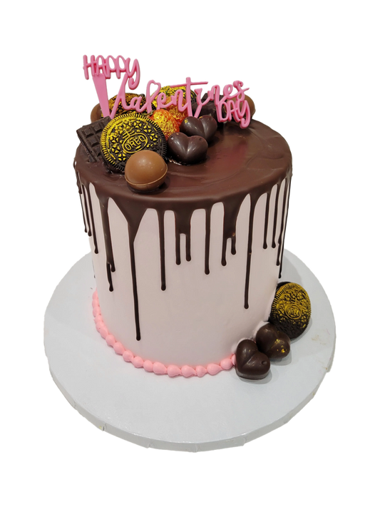 Pink Valentine Choco Cake