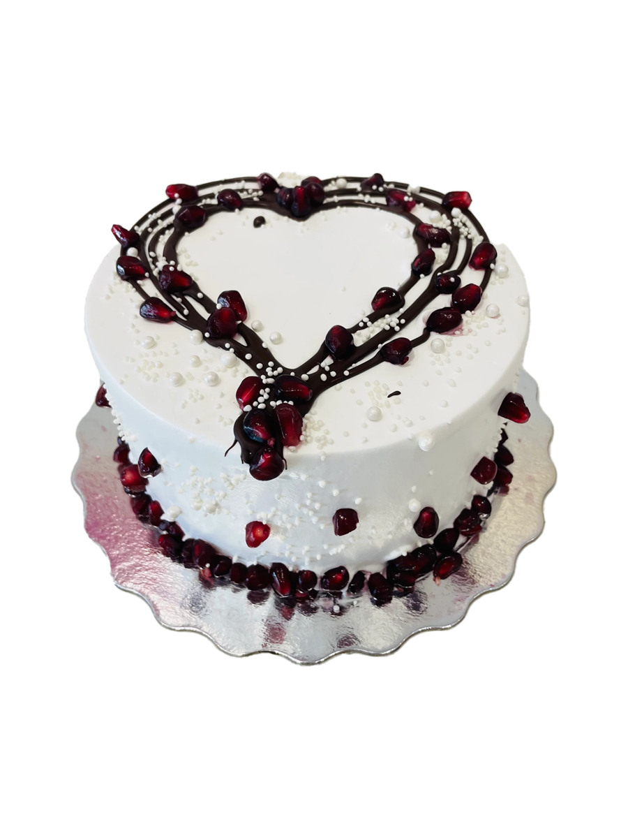 Pomegranate Valentine Cake