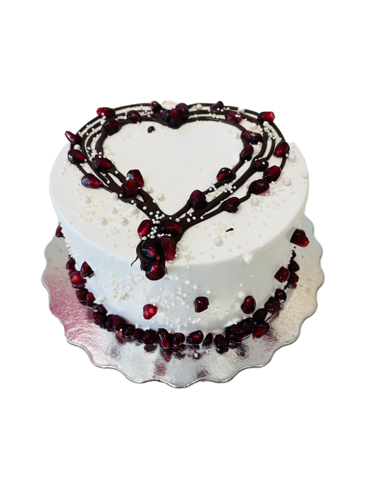 Pomegranate Valentine Cake