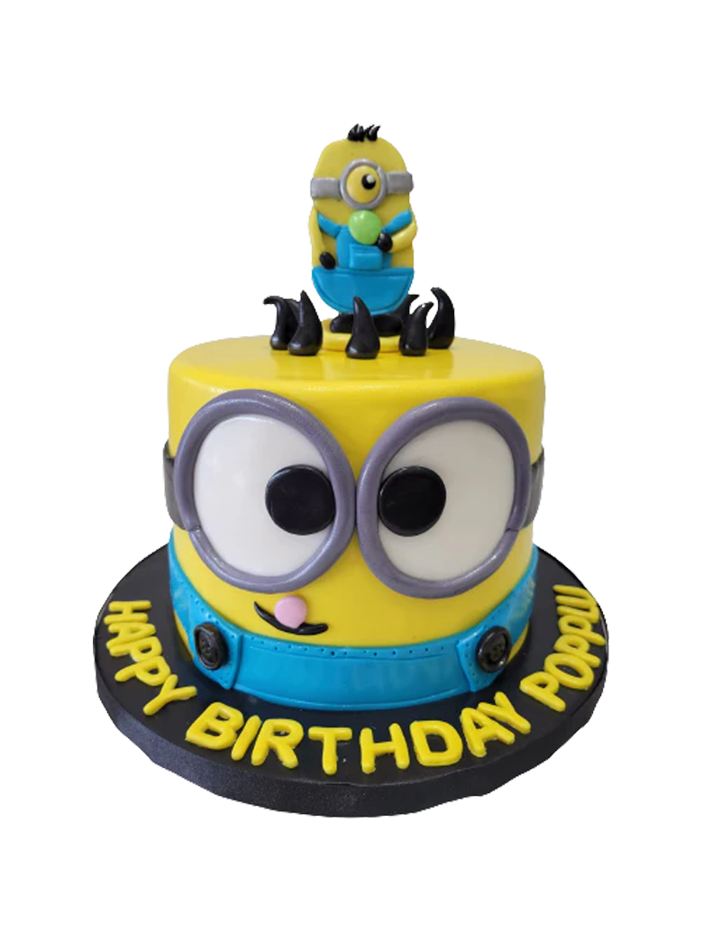 Popplu Minion Fondant Cake