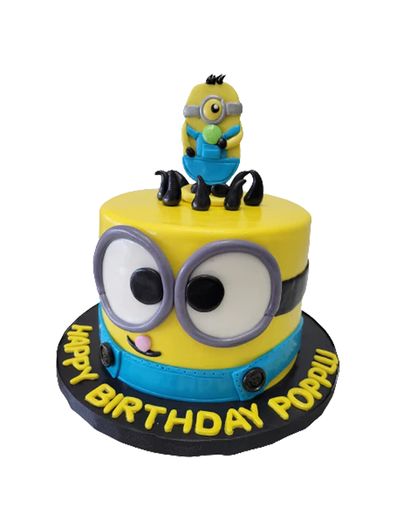 Popplu Minion Fondant Cake