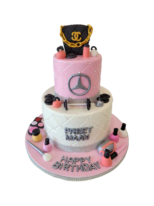 Preet Fondant Tiered Cake