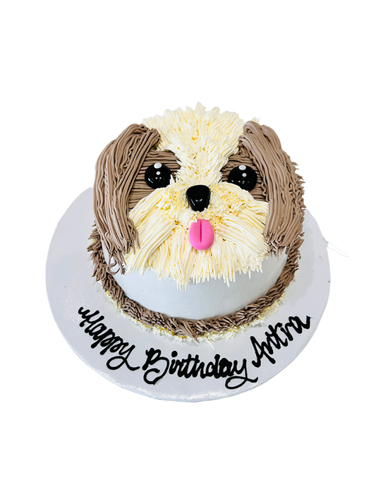 Adorable Puppy Cream Cake