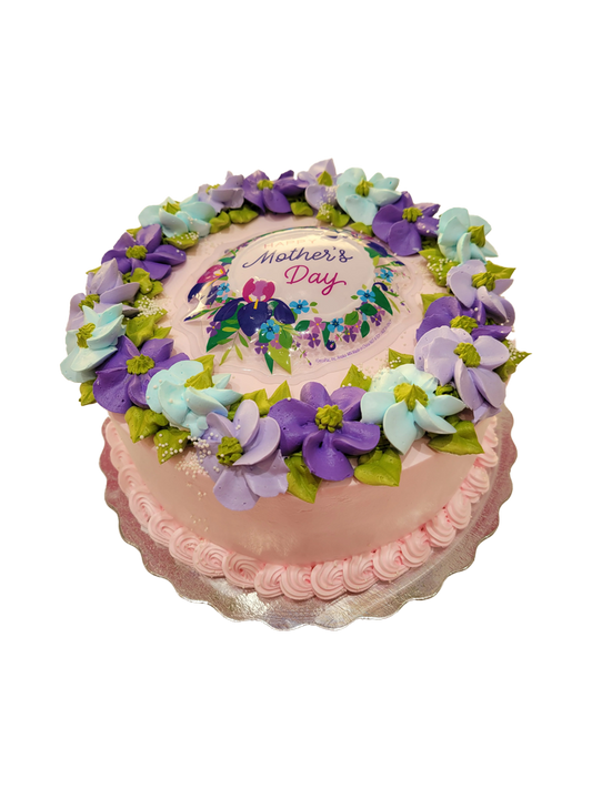 Purple & Blue Mother's Day Cake