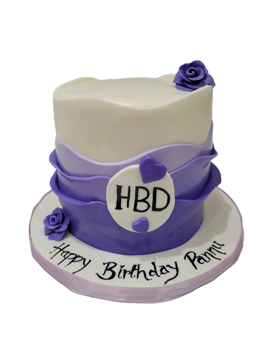 Purple Ruffles Cake