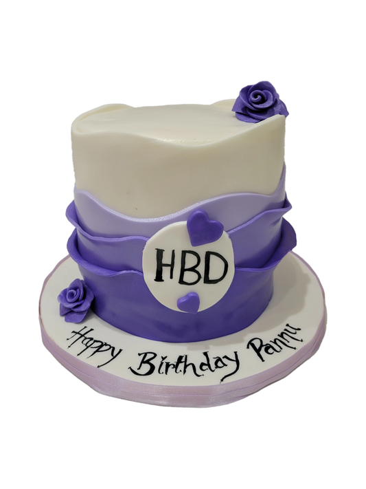 Purple Ruffles Cake