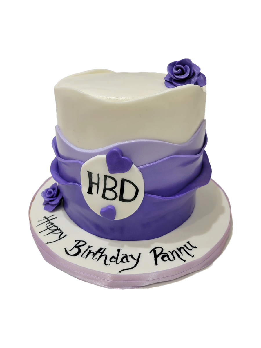 Purple Ruffles Cake