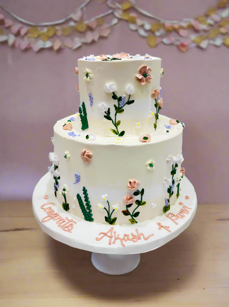Purvi Floral Tiered Cake