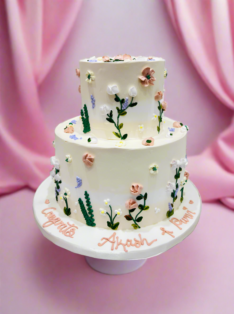 Purvi Floral Tiered Cake