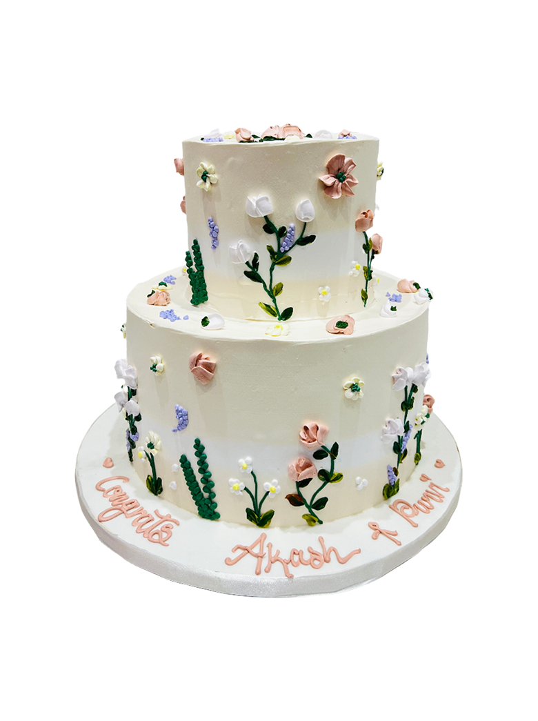 Purvi Floral Tiered Cake